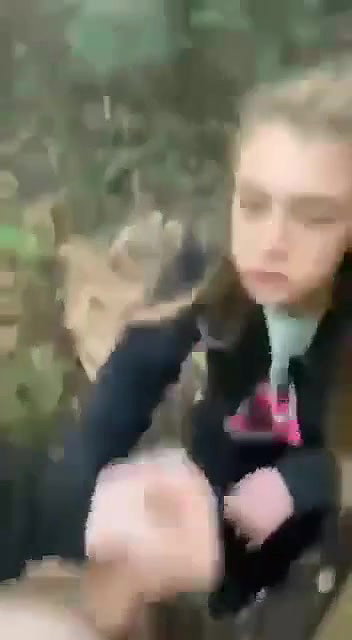 Young Students Outdoor Public Blowjob Session