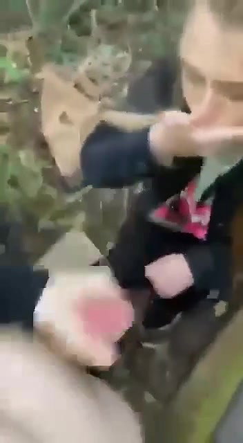 Young Students Outdoor Public Blowjob Session