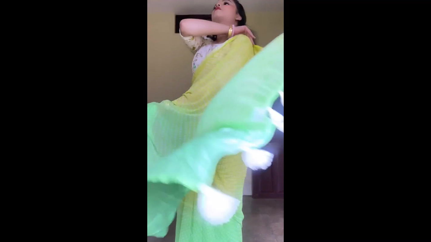 Vibu neha hot saree stripping blouse boobs sexy navel show