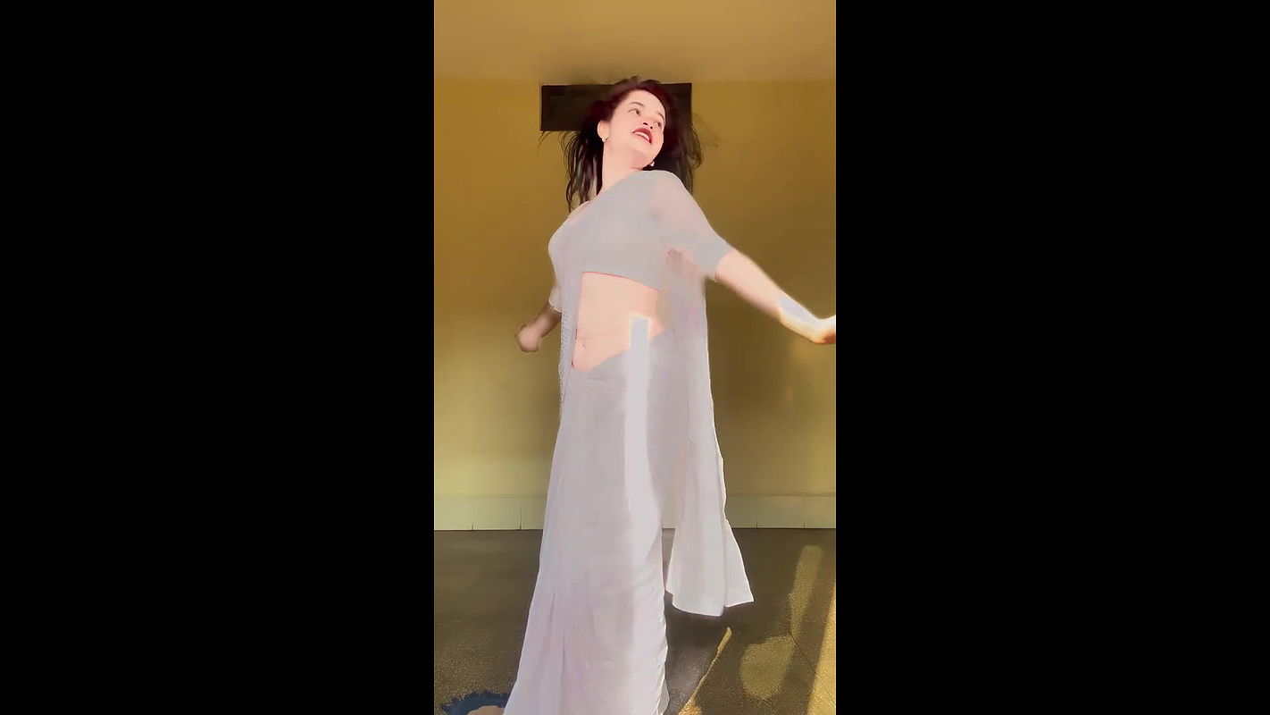 Vibu neha hot saree stripping blouse boobs sexy navel show