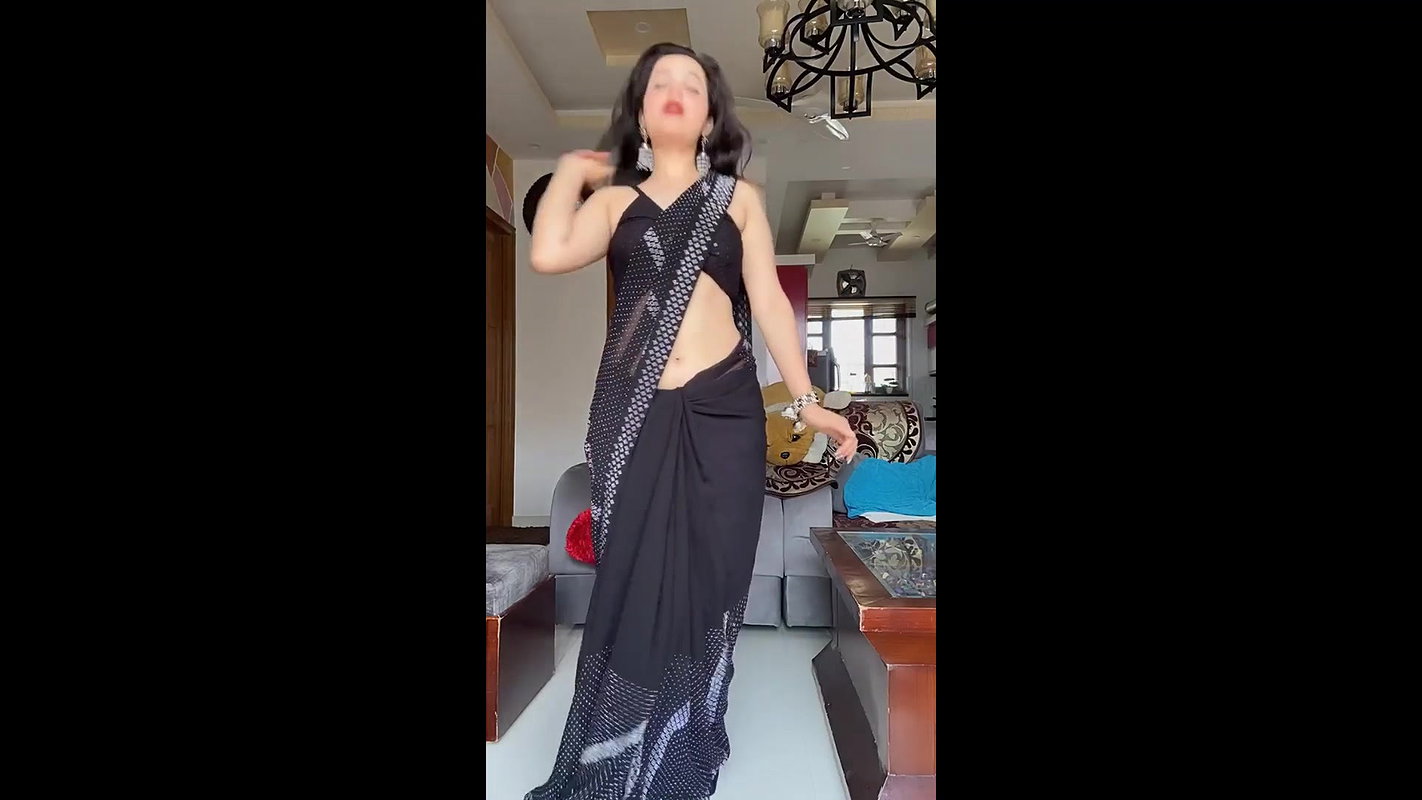 Vibu neha latest saree stripping blouse boobs sexy navel show