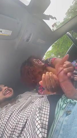 America Cheating with Black BBW Coworker in the Car