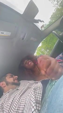 America Cheating with Black BBW Coworker in the Car