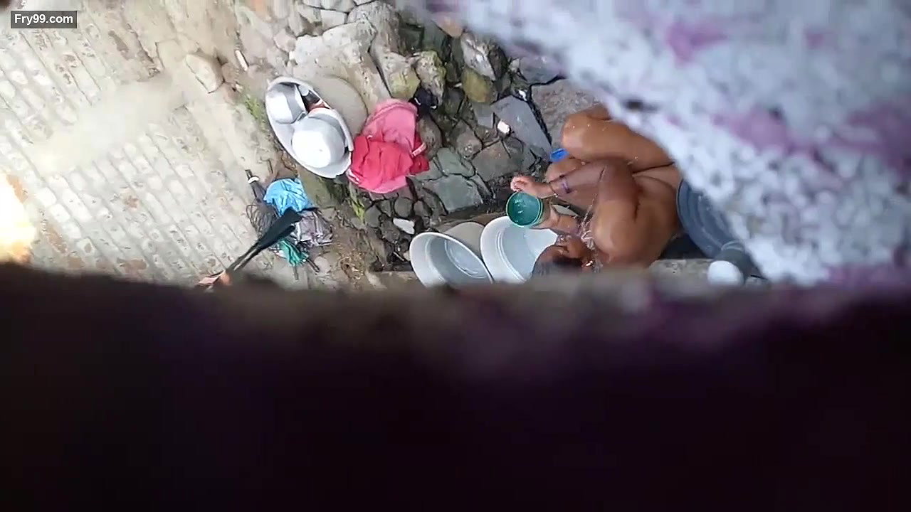 Next Door Aunty Taking Shower