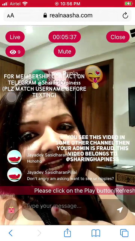 Naasha teasing in transparent bra