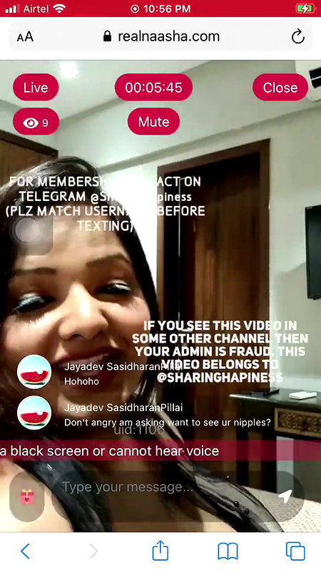 Naasha teasing in transparent bra