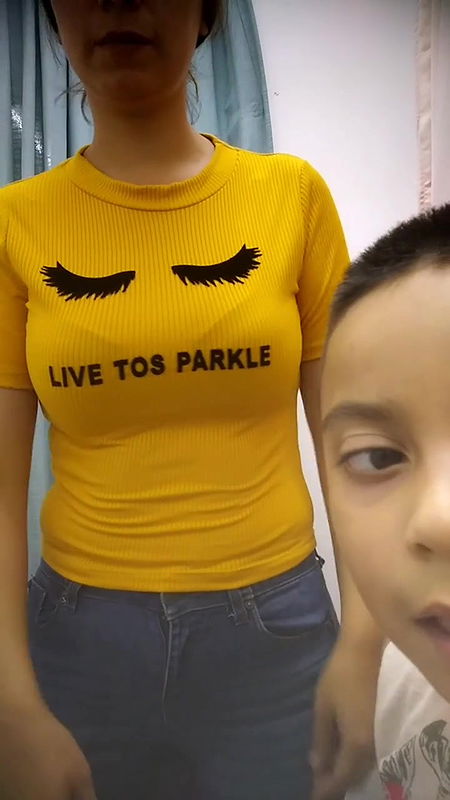 Sexy babe Milky Boobs exposed in black bra in trial room