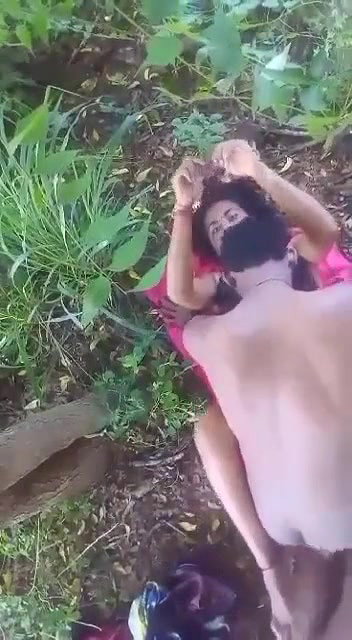 Sexy collage girl fucking in jungle