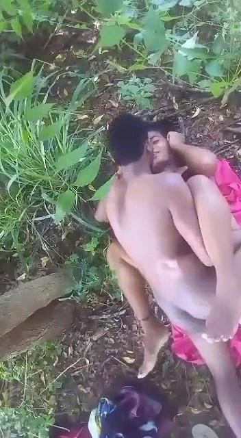 Sexy collage girl fucking in jungle