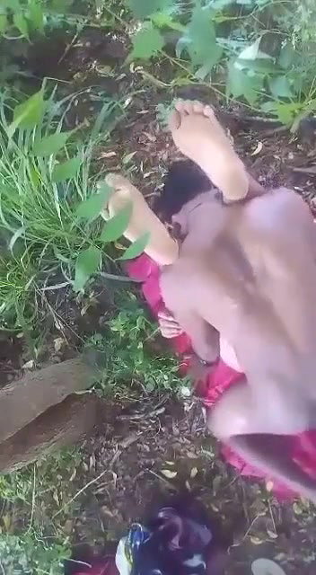 Sexy collage girl fucking in jungle