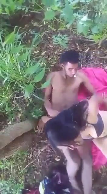 Sexy collage girl fucking in jungle