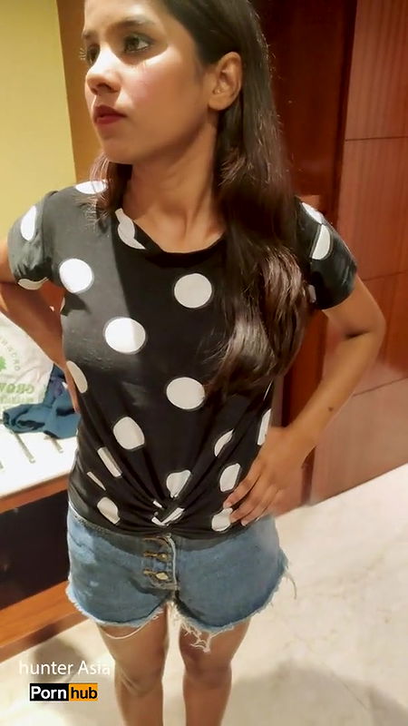 She getting ready for party but i fucked her and cum on her belly