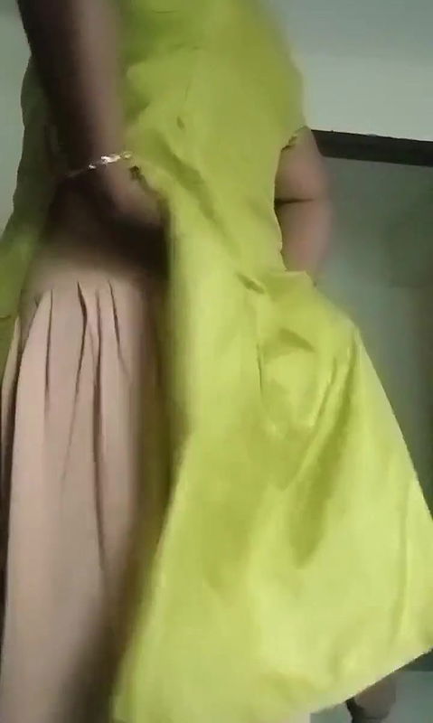 Indian aunty dress in the bedroom