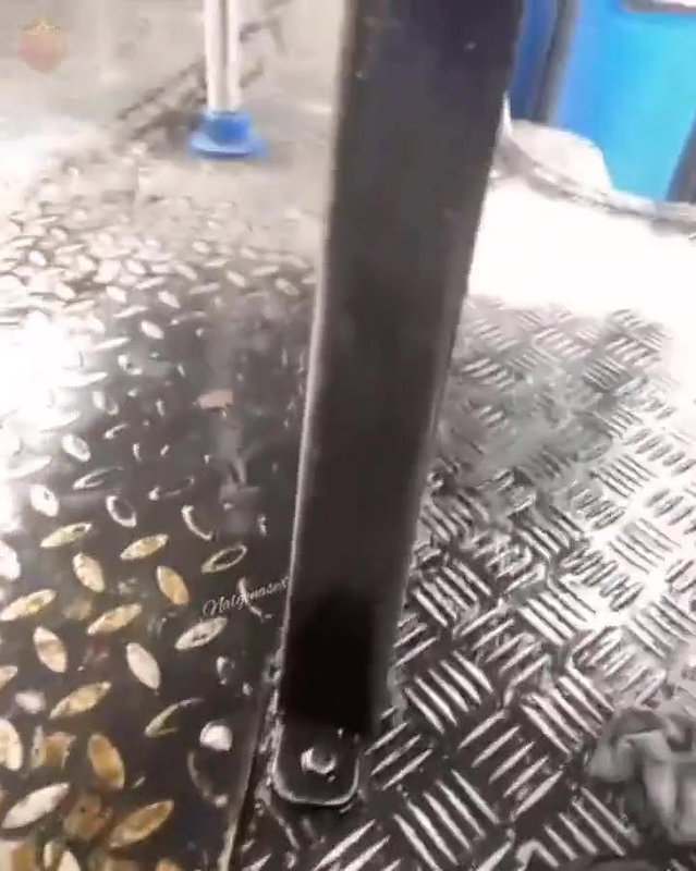 Two hot girl squirting in public transport