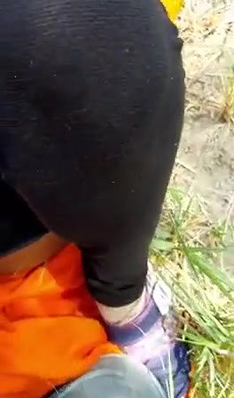 Sexy pussy girl in jungle