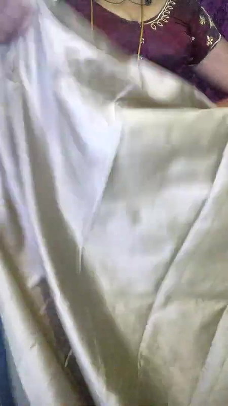 Tamil Aunty Silk Saree Draping