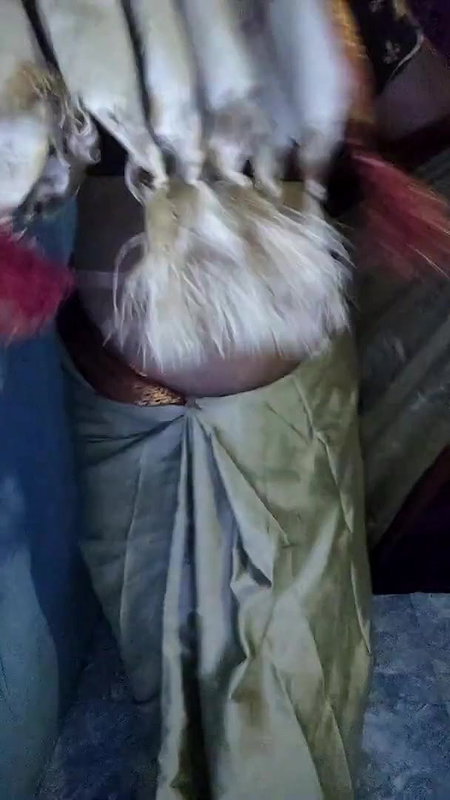 Tamil Aunty Silk Saree Draping