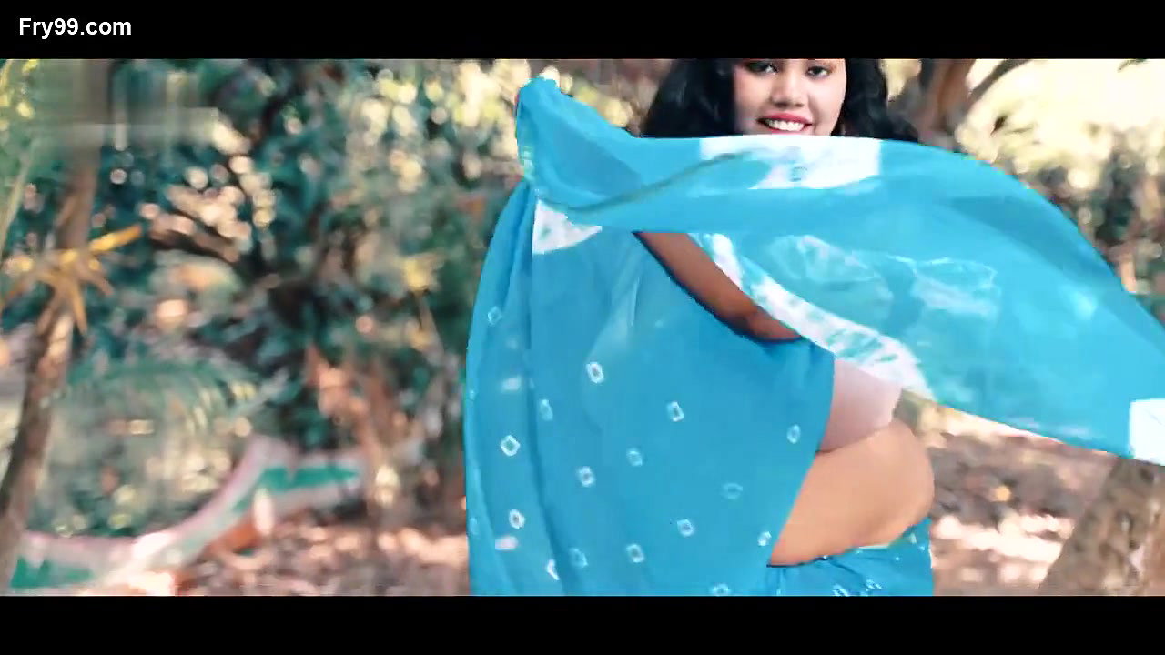 Barsha Banerjee in Blue Saree Flaunting Her Chubby Body