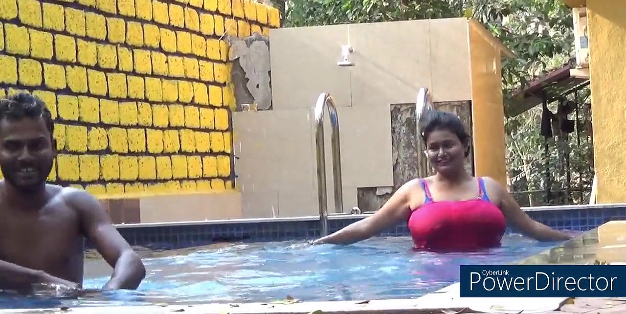 A desi girl in a swimming pool with her brother in law and after that made a superb fucking session.