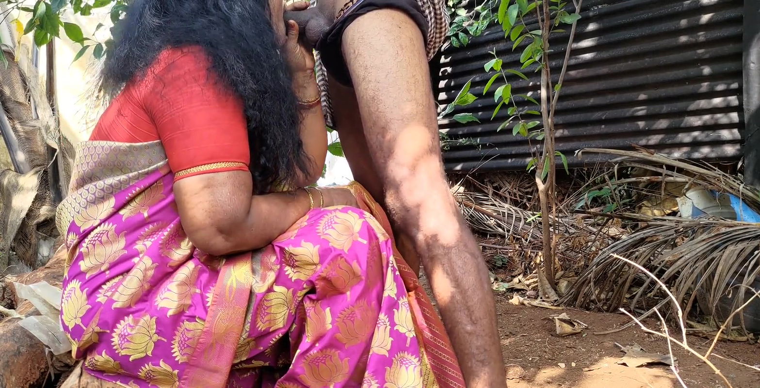 Aunty was looking for something in the garden and I had sex with her