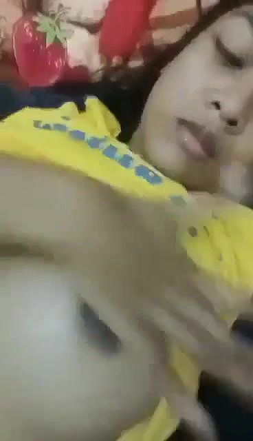 Cute girl pressing