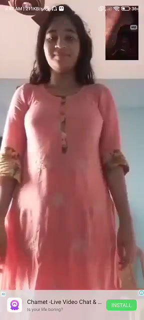 Beautiful girl showing