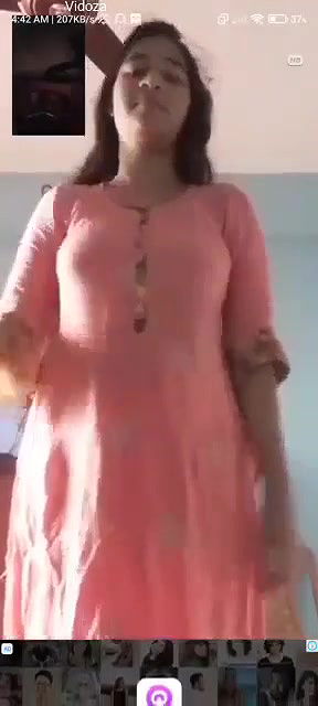 Beautiful girl showing