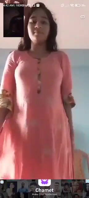 Beautiful girl showing