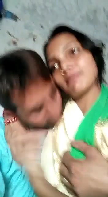 Village couple kiss