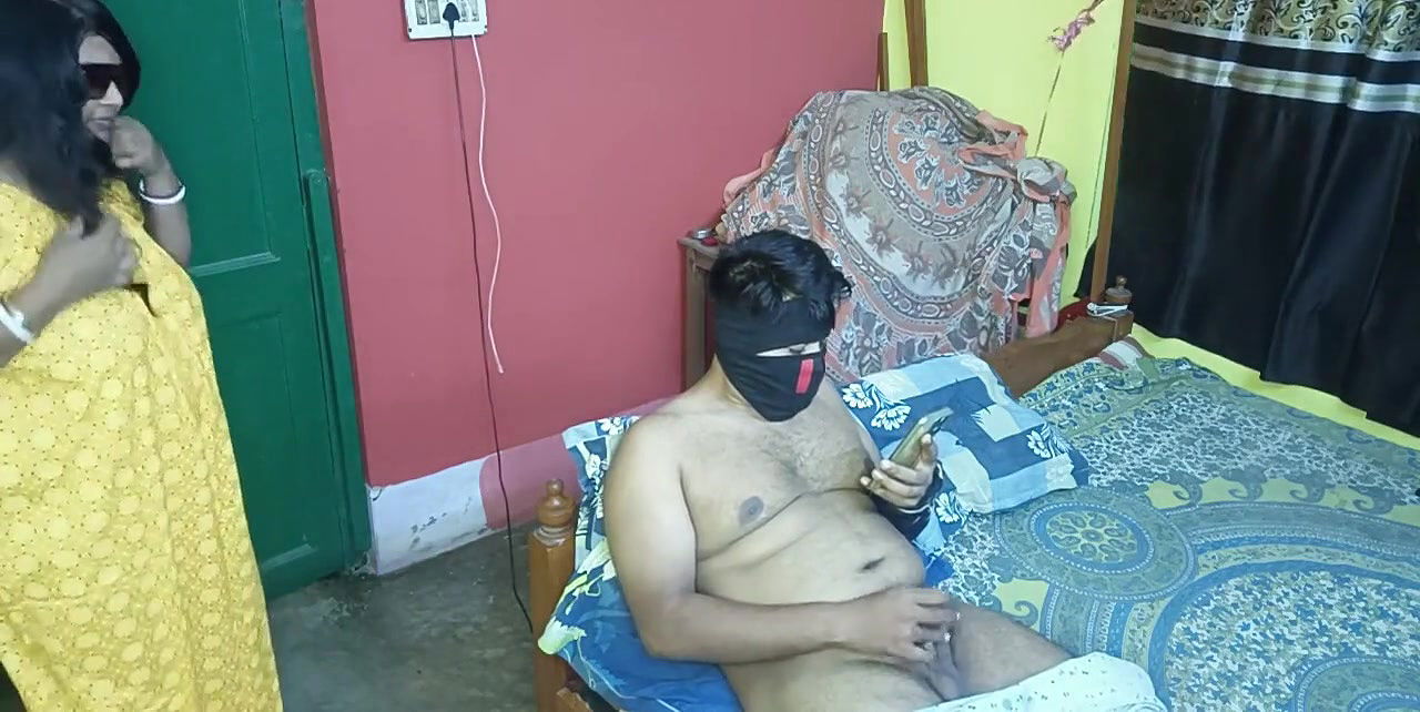 Stepmom caught her son while he is masturbating then fucking themselves