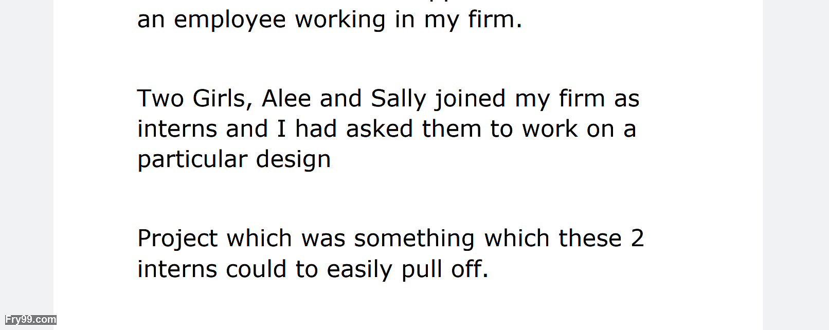 My new Internee and her workload