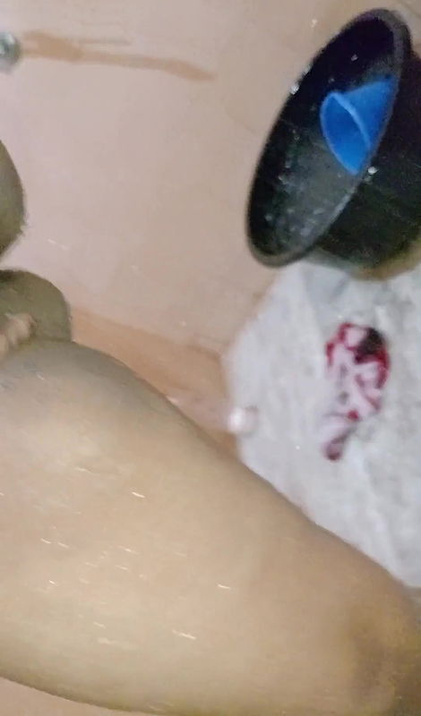 Indian Desi hot cheating housewife take a shower and play with boobs and pussy