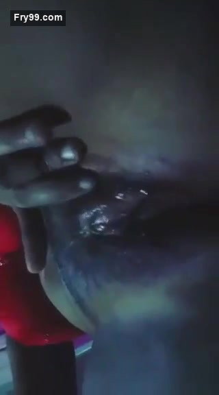 Wet pussy of red bra girl