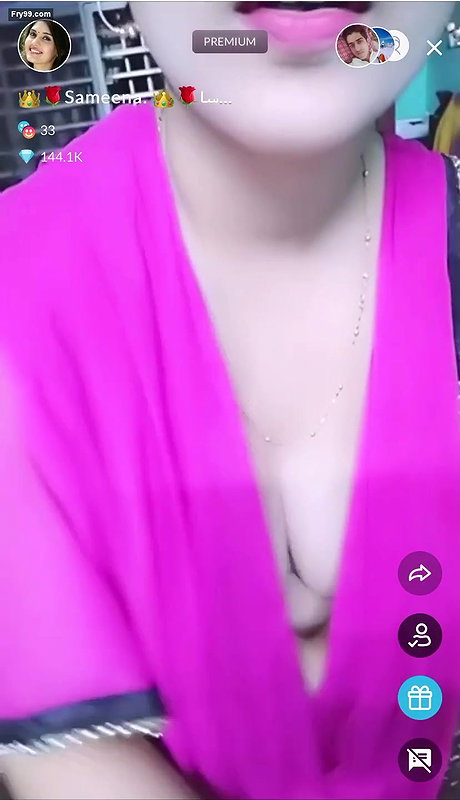 Sameena Big Boobs Show in Private Live