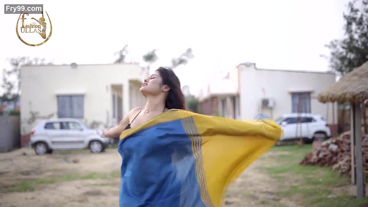 ARPITA MAKEOVER WITH BLUE SAREE AT BEACH RESORT