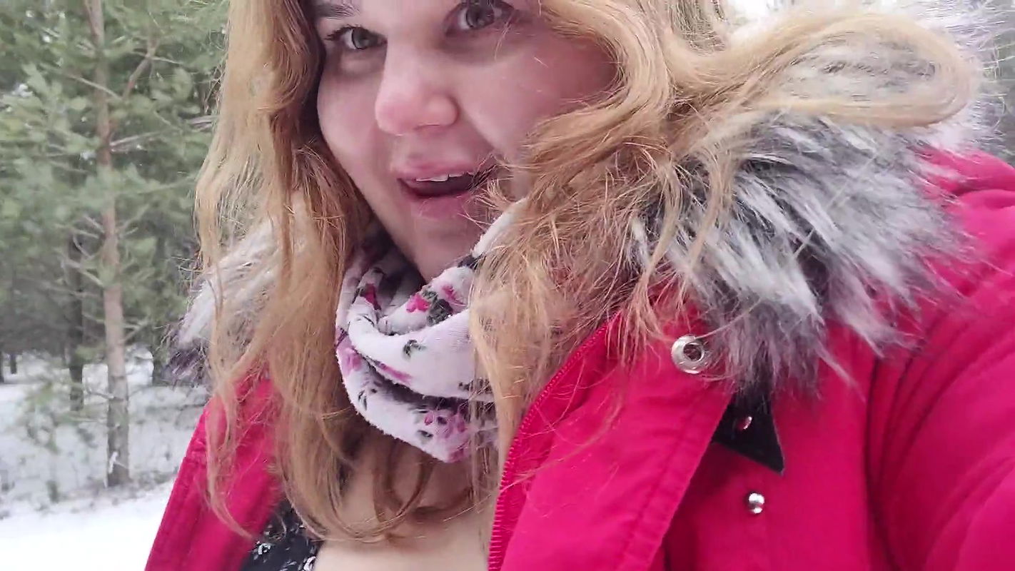 POV blowjob in the woods – cum on boobs