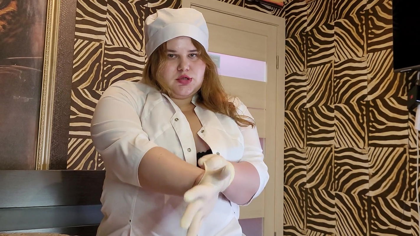 Prostate massage from horny doctor and creampie in her tight pussy