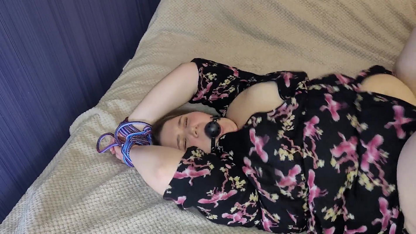 Tied up and hard-fucked a fat-ass blonde