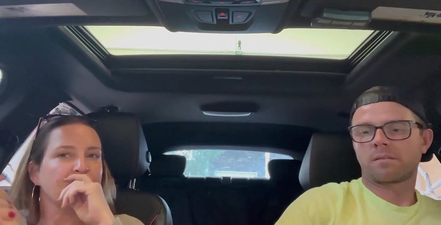 Getting fucked really hard in the car, with a cream pie ending