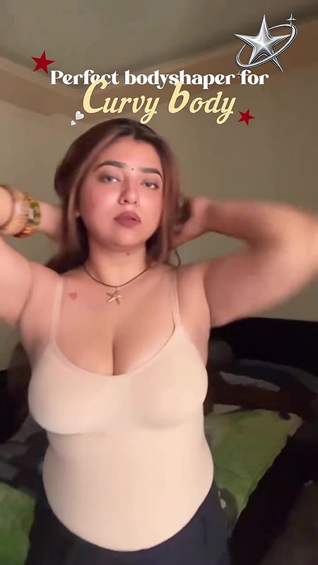 punjabi sexy lady huge tits in cream innerwear 22