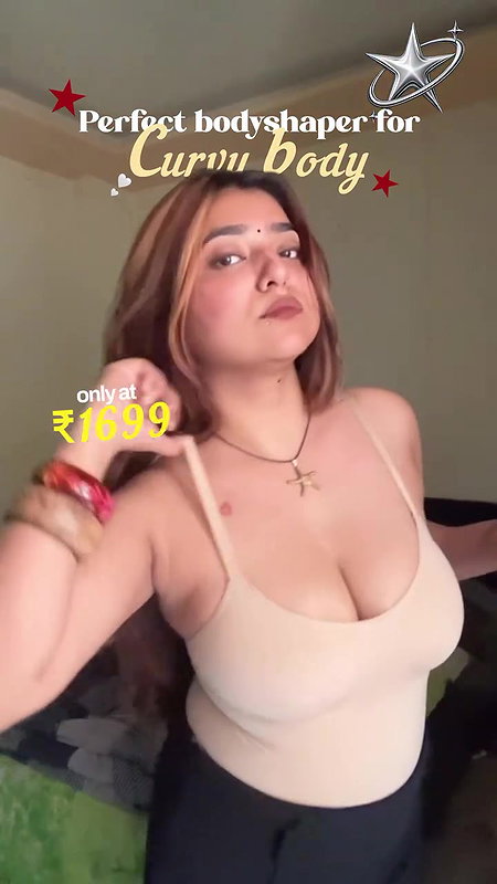 punjabi sexy lady huge tits in cream innerwear 22