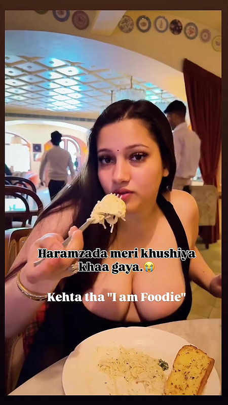 busty punjabi lady huge breasts in black top 22