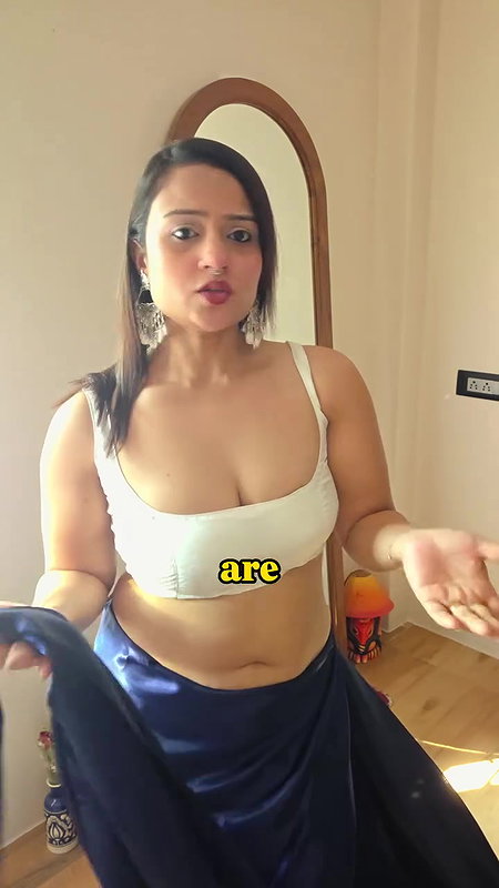 fleshy desi belly dancer in white top and midy 22