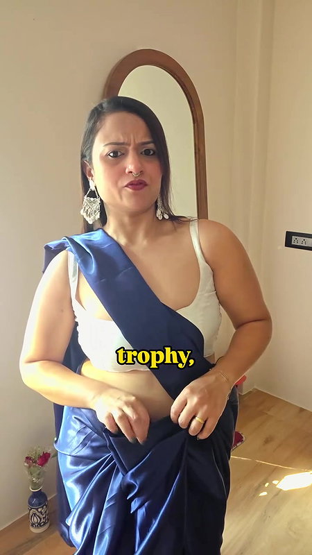 fleshy desi belly dancer in white top and midy 22