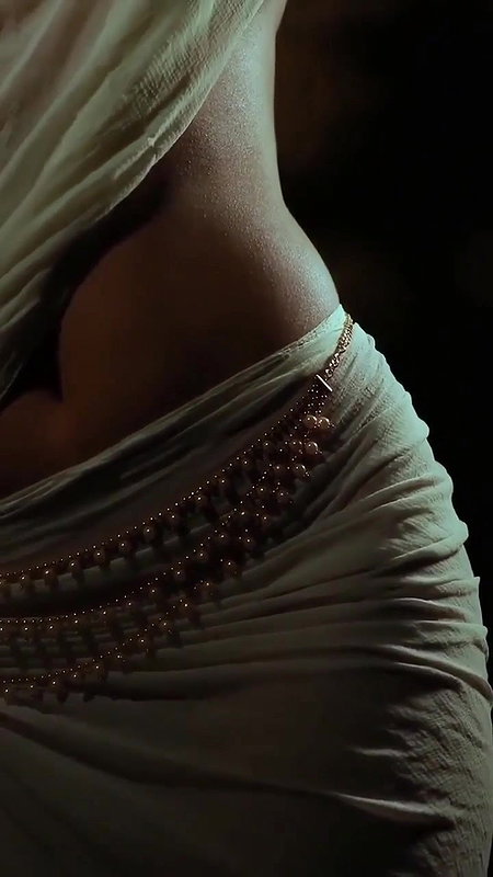 Sexy Hot Dusky Model Topless Saree Shoot 22