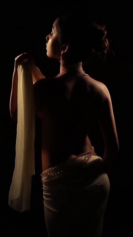Sexy Hot Dusky Model Topless Saree Shoot 22