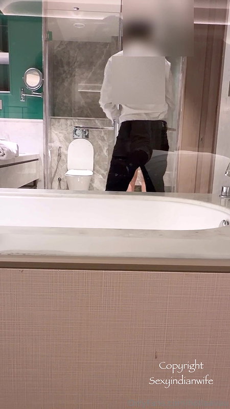 Sexyindianwife taking nude shower front of waiter and touched by him 22