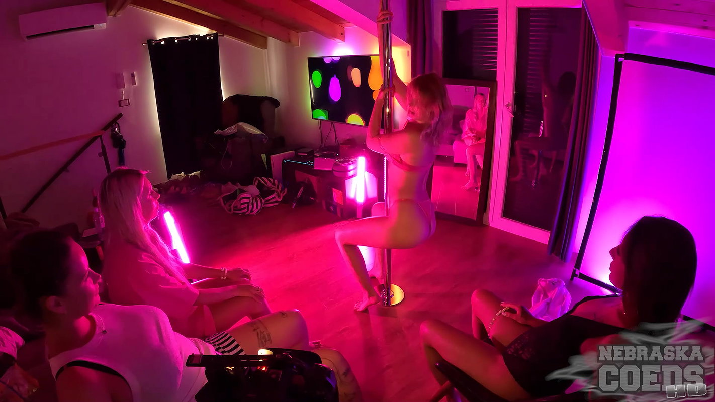 Abbie Storm, Eyla Moore, Rosalinda & Vanessa Klein – 4way Striptease Dancing Models On Vacation Together In Croatia