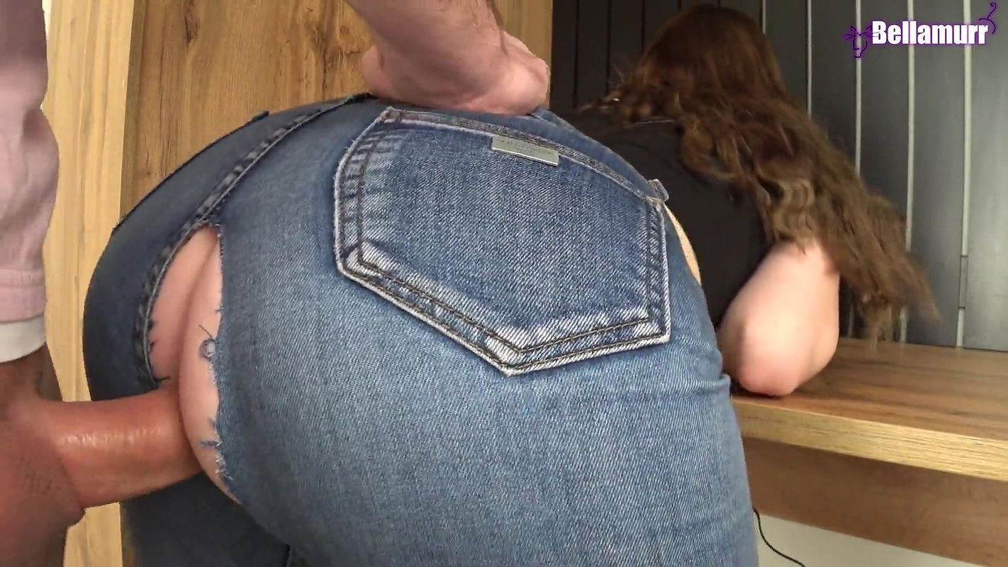 Fucked A Beauty Through A Hole In Jeans And Cum In Her Tight Pussy Bellamurr