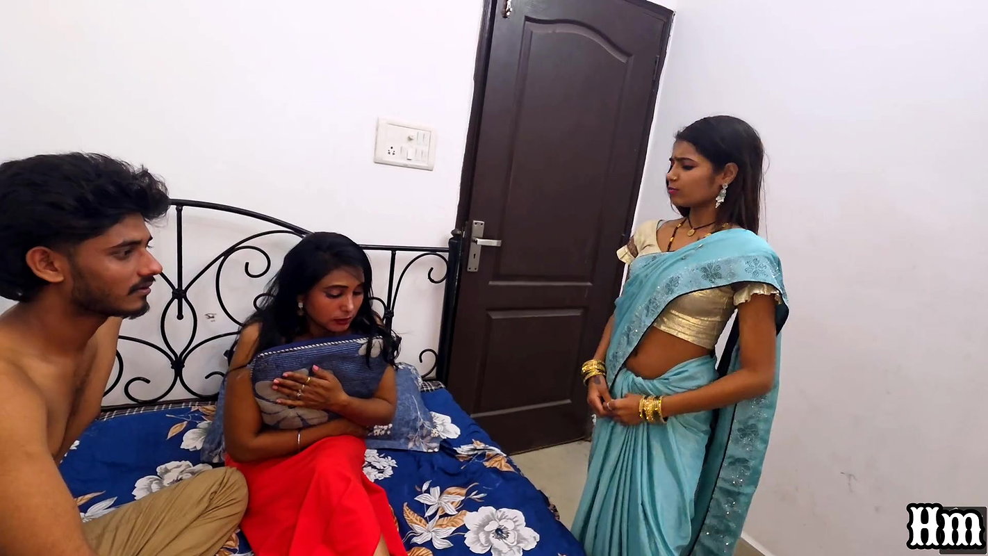 Asian Indian Desi Husband Cheating and Caught by Wife Fucking to Girlfreind Husband Wife Girlfriend Threesome Video